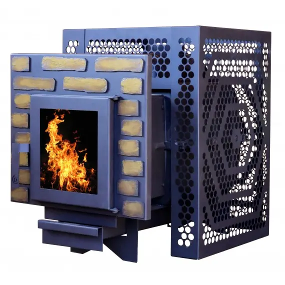 Печь банная ComfortProm ЧУГУН СТАНДАРТ - 16 м³, дверь со стеклом / декор