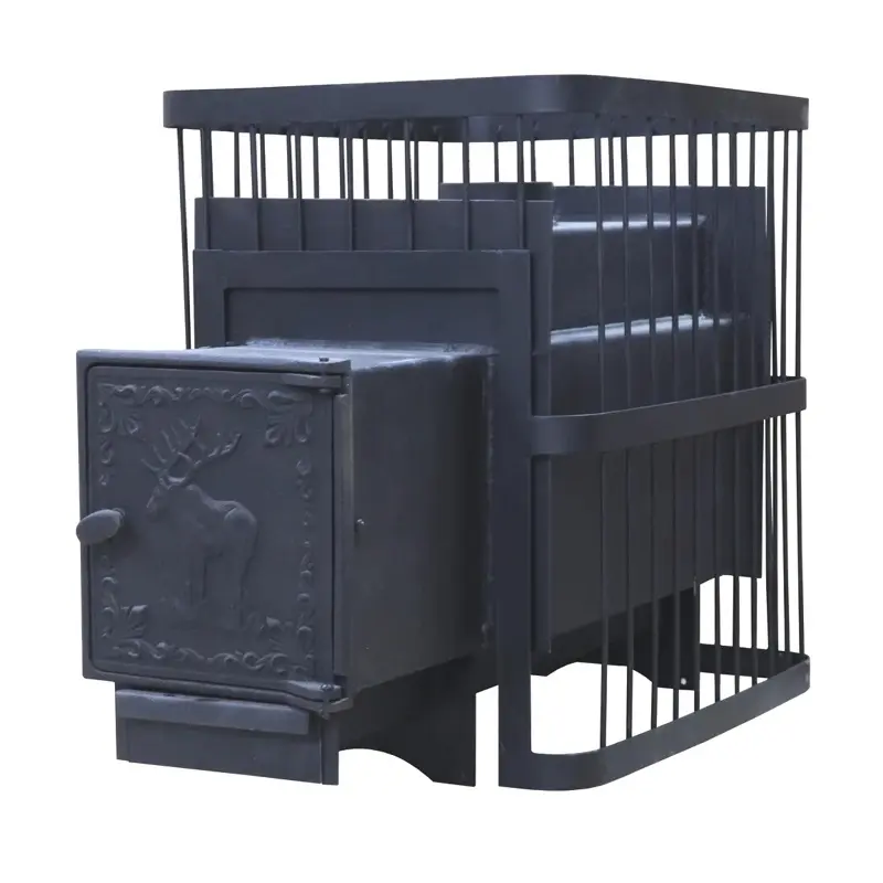 Печь банная ComfortProm СТАЛЬ, для парной 16 м³, чугунная дверь