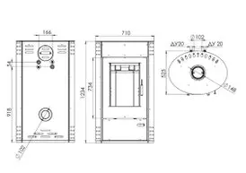 Печь-камин "Дунай-Аква"