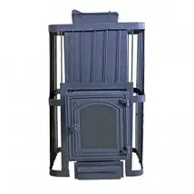 Печь для бани "ComfortProm ЧУГУН ПРЕМИУМ, дверь со стеклом, закрытая каменка"