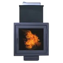 Печь для бани "ComfortProm СТАЛЬ ПАНОРАМА, закрытая каменка"