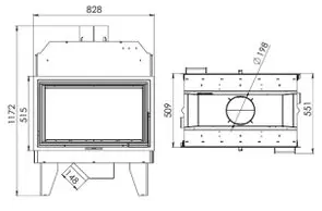 Каминная топка "АВРОРА С2"
