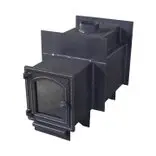 Печь для бани "ComfortProm СТАЛЬ, чугунная дверь со стеклом"