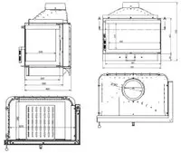 Каминная топка "ECO Max 7 L standard D"