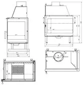 Каминная топка "KFD ECO 70 L с шамотом 40 мм"