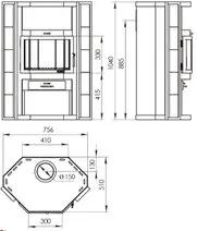 Печь-камин "Печора"