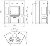 Печь-камин "Енисей с плитой"